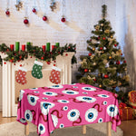 Human Eyeball Pattern Print Tablecloth