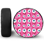 Human Eyeball Pattern Print Tire Cover