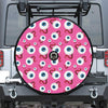 Human Eyeball Pattern Print Tire Cover With Camera Hole