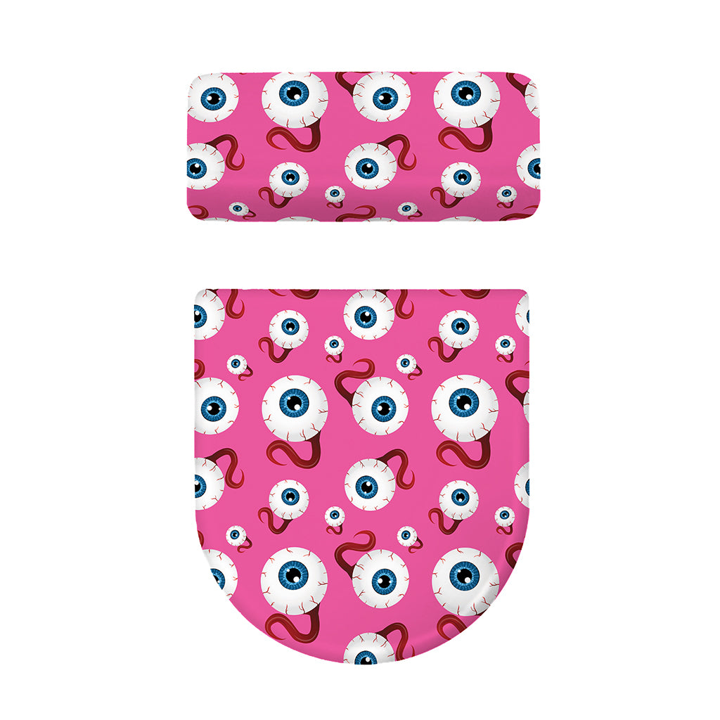 Human Eyeball Pattern Print Toilet Lid And Tank Cover Set