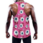 Human Eyeball Pattern Print Training Tank Top