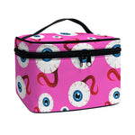 Human Eyeball Pattern Print Travel Makeup Bag