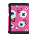 Human Eyeball Pattern Print Trifold Wallet