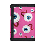 Human Eyeball Pattern Print Trifold Wallet