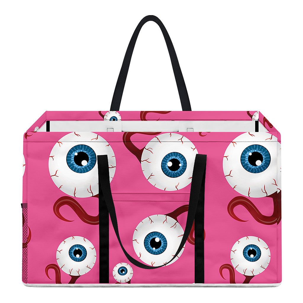 Human Eyeball Pattern Print Utility Tote Bag