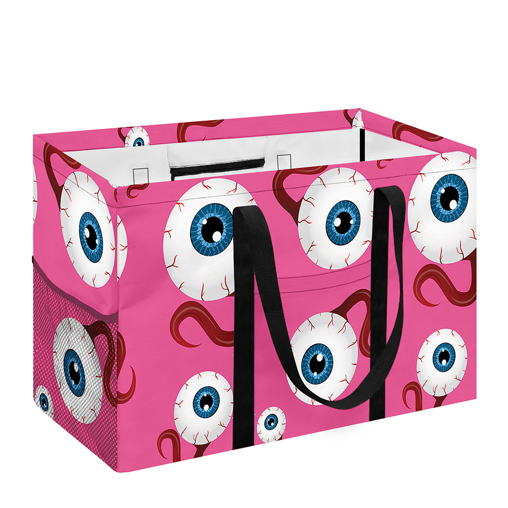 Human Eyeball Pattern Print Utility Tote Bag