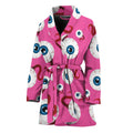 Human Eyeball Pattern Print Women's Bathrobe