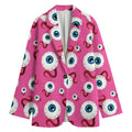 Human Eyeball Pattern Print Women's Blazer