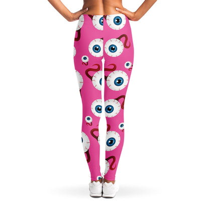 Human Eyeball Pattern Print Women's Leggings