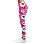 Human Eyeball Pattern Print Women's Leggings