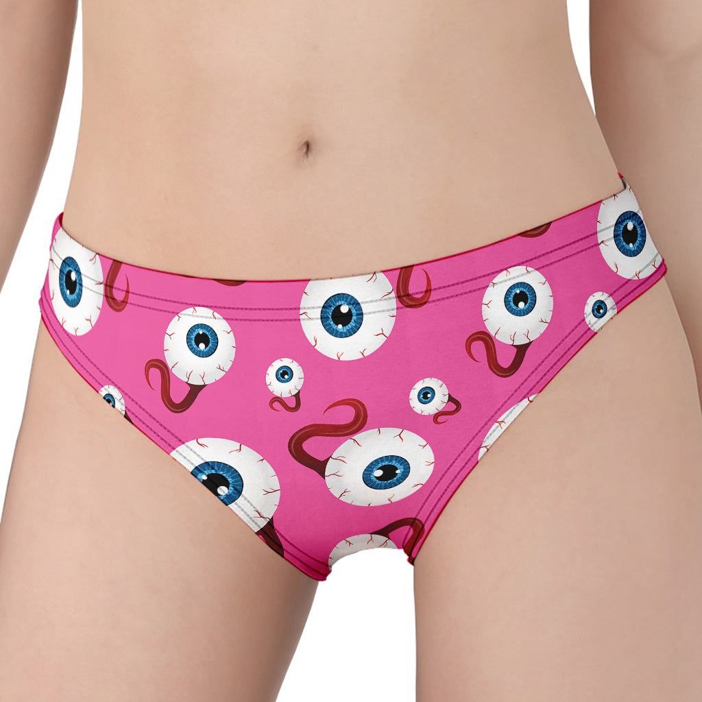 Human Eyeball Pattern Print Women's Panties