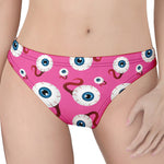 Human Eyeball Pattern Print Women's Thong