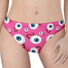 Human Eyeball Pattern Print Women's Thong