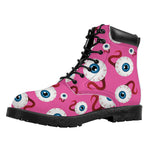 Human Eyeball Pattern Print Work Boots
