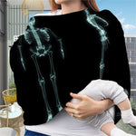Human Skeleton X-Ray Print Baby Seat Cover