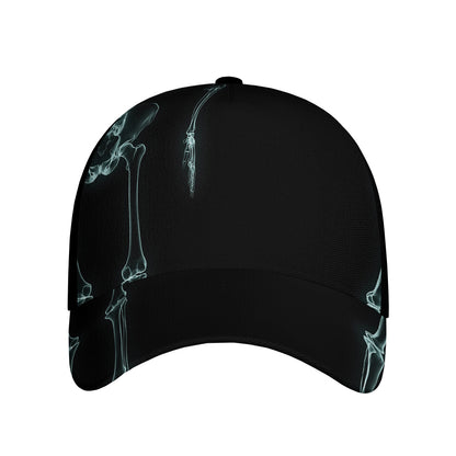 Human Skeleton X-Ray Print Baseball Cap