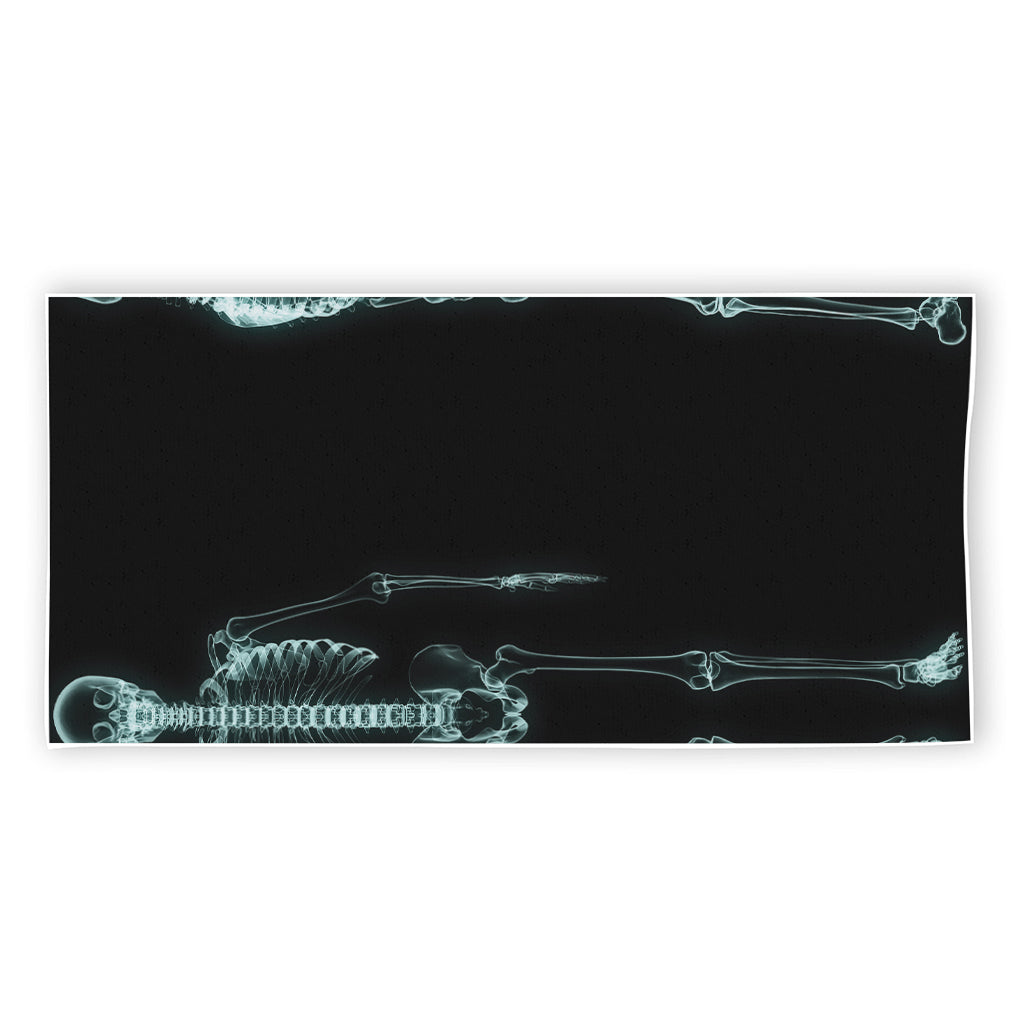 Human Skeleton X-Ray Print Beach Towel