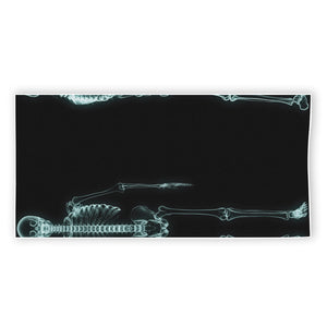 Human Skeleton X-Ray Print Beach Towel