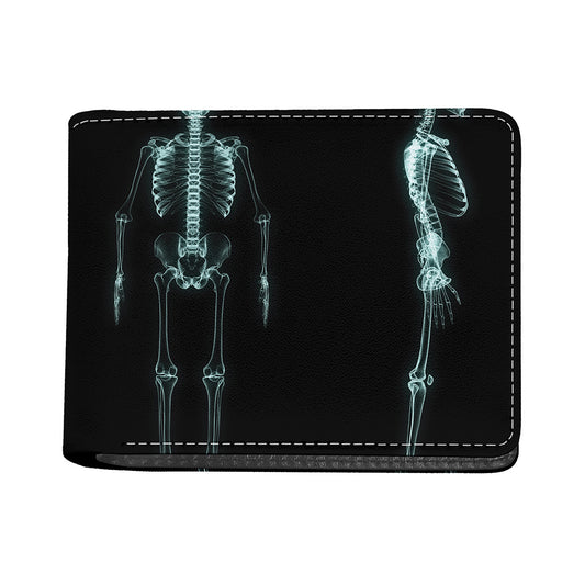 Human Skeleton X-Ray Print Bifold Wallet