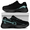 Human Skeleton X-Ray Print Black Chunky Shoes