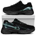 Human Skeleton X-Ray Print Black Chunky Shoes