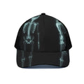 Human Skeleton X-Ray Print Black Mesh Trucker Hat
