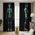 Human Skeleton X-Ray Print Dimout Pencil Pleat Curtains