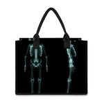 Human Skeleton X-Ray Print Canvas Tote Bag