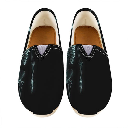 Human Skeleton X-Ray Print Casual Shoes