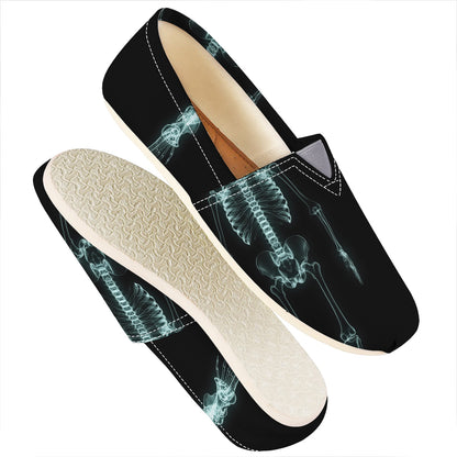 Human Skeleton X-Ray Print Casual Shoes