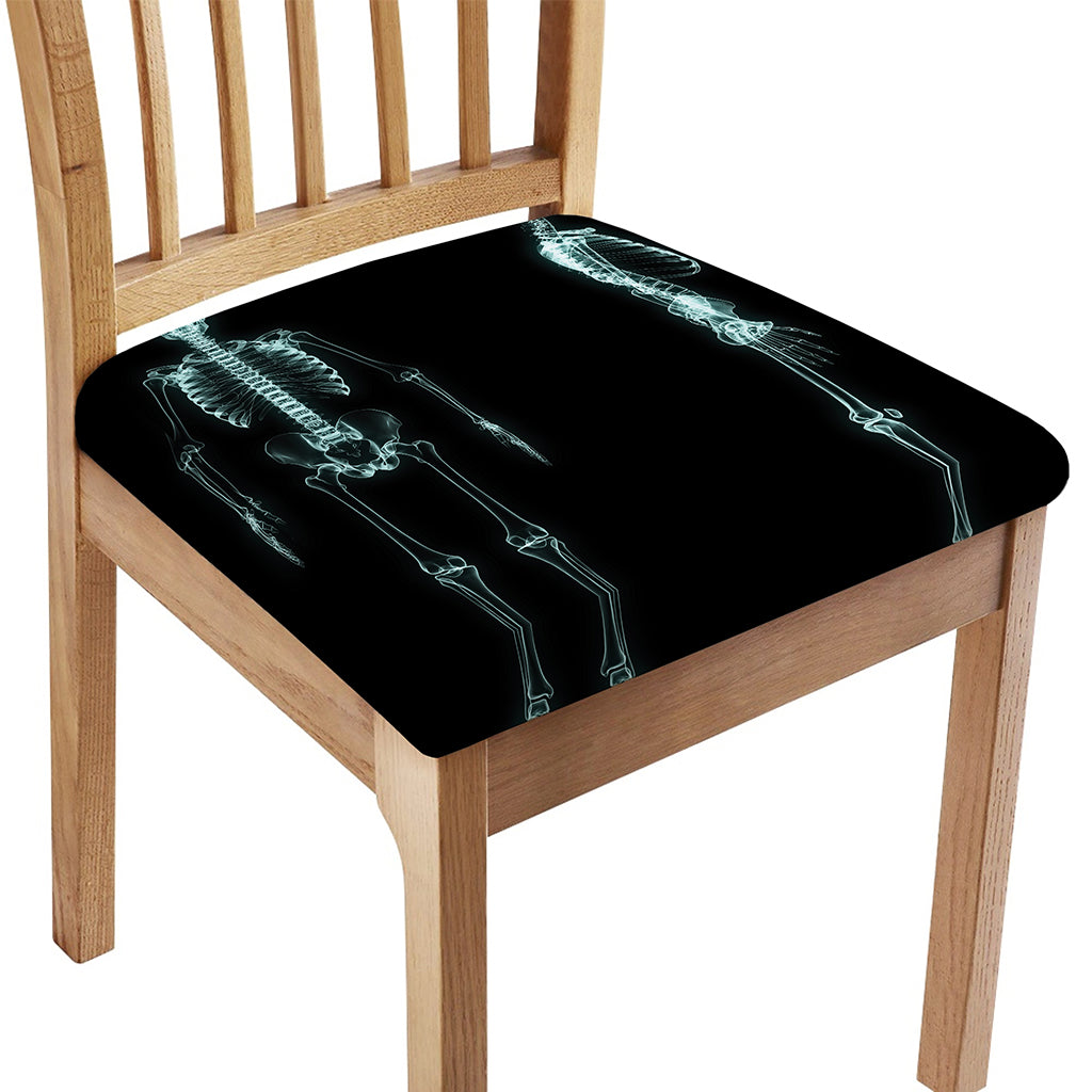 Human Skeleton X-Ray Print Chair Cushion Cover