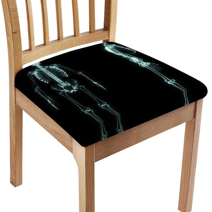 Human Skeleton X-Ray Print Chair Cushion Cover