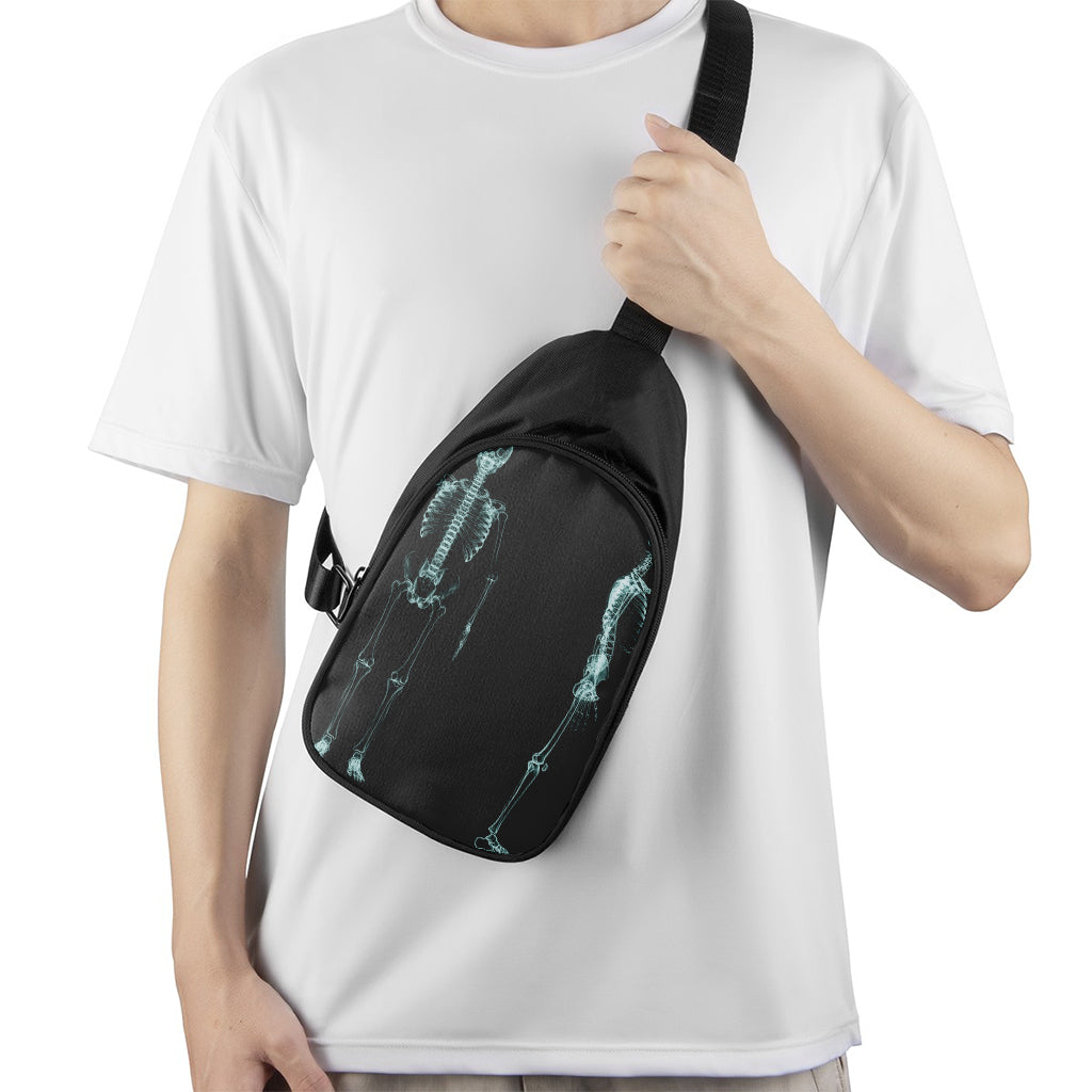 Human Skeleton X-Ray Print Chest Bag