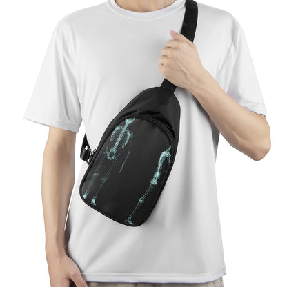 Human Skeleton X-Ray Print Chest Bag