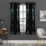 Human Skeleton X-Ray Print Curtain