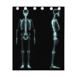 Human Skeleton X-Ray Print Curtain