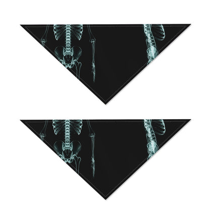 Human Skeleton X-Ray Print Dog Bandana