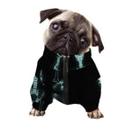 Human Skeleton X-Ray Print Dog Zip Up Jacket