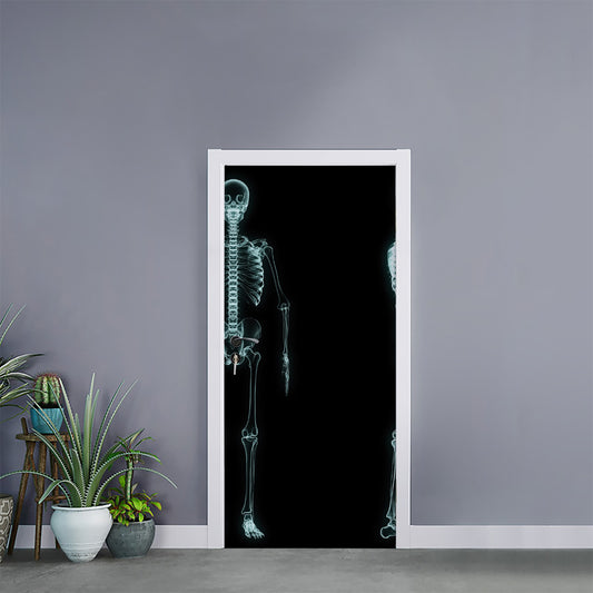Human Skeleton X-Ray Print Door Sticker