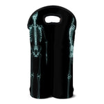 Human Skeleton X-Ray Print Double Neoprene Wine Tote