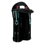 Human Skeleton X-Ray Print Double Neoprene Wine Tote