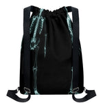Human Skeleton X-Ray Print Drawstring Backpack