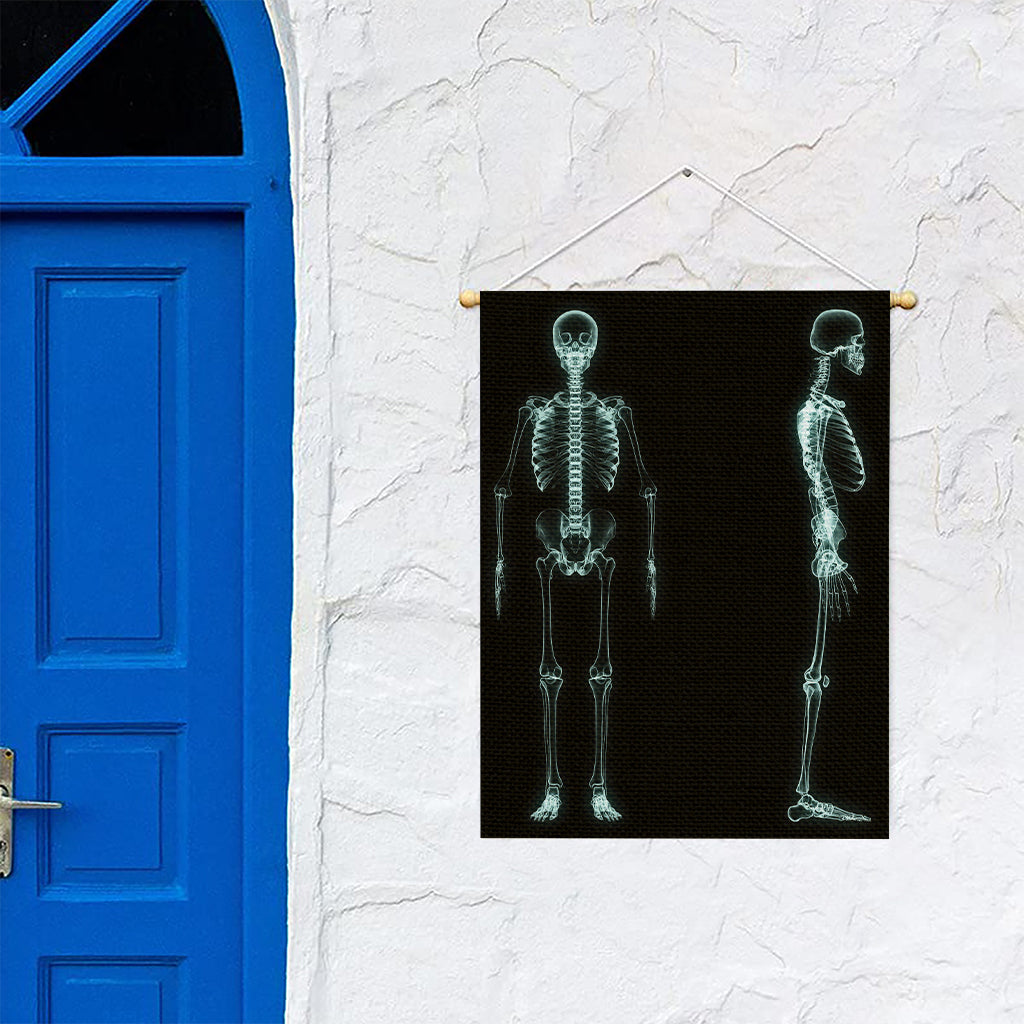 Human Skeleton X-Ray Print Garden Flag