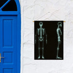 Human Skeleton X-Ray Print Garden Flag