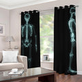 Human Skeleton X-Ray Print Grommet Curtains