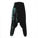 Human Skeleton X-Ray Print Hammer Pants