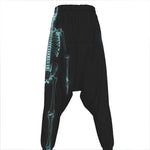 Human Skeleton X-Ray Print Hammer Pants