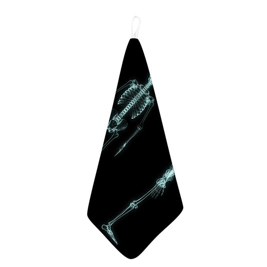 Human Skeleton X-Ray Print Hand Towel