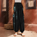 Human Skeleton X-Ray Print Harem Pants