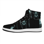 Human Skeleton X-Ray Print High Top Leather Sneakers